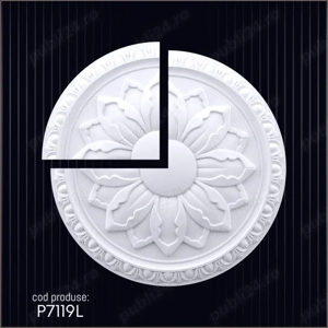 Rozeta din poliuretan dur pentru interior si exterior