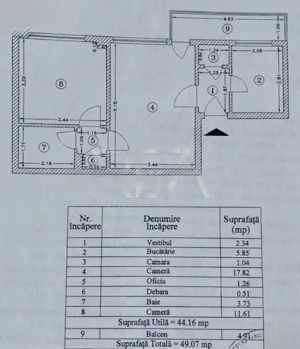 2 camere renovat pe Mihalache cu Vedere Spate - imagine 8