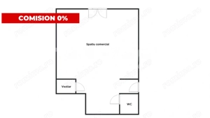 COMISION 0-Spatiu comercial 58 mpu vitrina 3 m pivnita Centrul Istoric - imagine 2