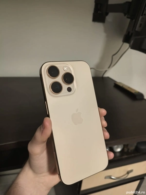 iPhone 16 Pro 128GB Desert Titanium - Ca Nou 100% Baterie