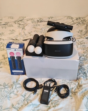 PlayStation VR CUH-ZVR2 complet + controllere Move + cameră + adaptor PS5 - imagine 4