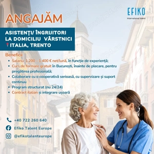 Asistent îngrijitor la domiciliu pentru vârstnici   Italia