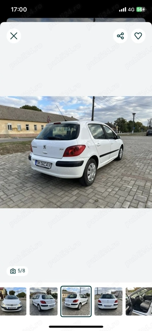 Vand peugeot 307 1.6 benzina an 2003 - imagine 5