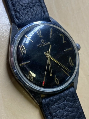 Ceas Atlantic mecanic Worldmaster 21 rubine 1980