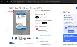 HDD Western Digital Blue 1TB, 7200rpm, 64MB cache, SATA III - imagine 3