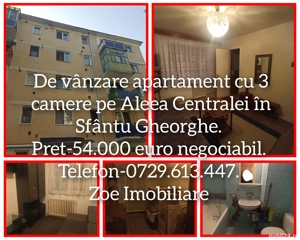 De vanzare apartament cu 3 camere în Sfântu Gheorghe 