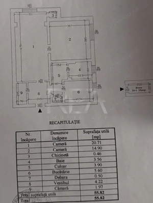Apartament 2 camere Floreasca – Str. Mozart, 56 mp, centrală - imagine 8