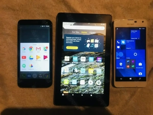 Tableta Amazon Fire7 inchi si telefoane Alcatel,Microsoft 