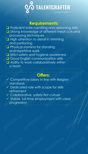 Angajare macelar Belgia - imagine 2