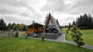 Cabana A Frame 115mp utili, Teren 3450mp, Coada Lacului Colibita