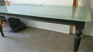 Vand masa cu blat de sticlă securizata mat 1cm