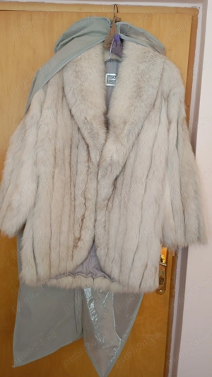 Haină blană vulpe argintie - imagine 2