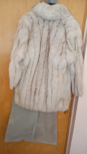Haină blană vulpe argintie - imagine 3