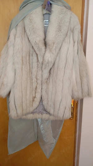 Haină blană vulpe argintie - imagine 5
