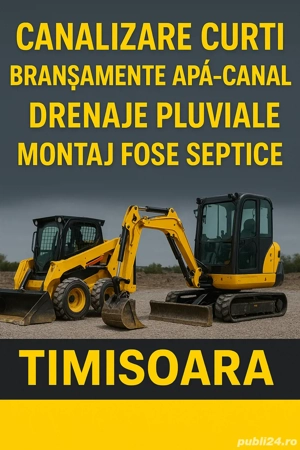 Canalizare Drenaje Bransamente apa -canal Fose septice 