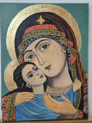 icoana ce Fecioara Maria si pruncul