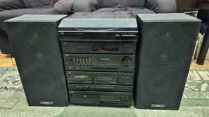 Sistem audio (combină muzicală) JVC CA-E21L, pick-up AL-E21, boxe Akai