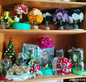 Buchete trandafiri din satin     !  - imagine 2