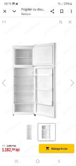 Frigider heinner cu 2 uși. 
