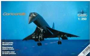 Concorde British Singapore Airlines model sc.1:250, macheta metalica avion Shabak Germania