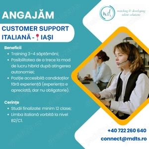 Customer Support cu Italiană - Iași