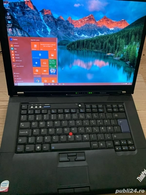 Laptop Lenovo ThinkPad,Display mare 15,4 led,Windows 10 Pro,4gb ram,baterie buna vine cu incarcator.