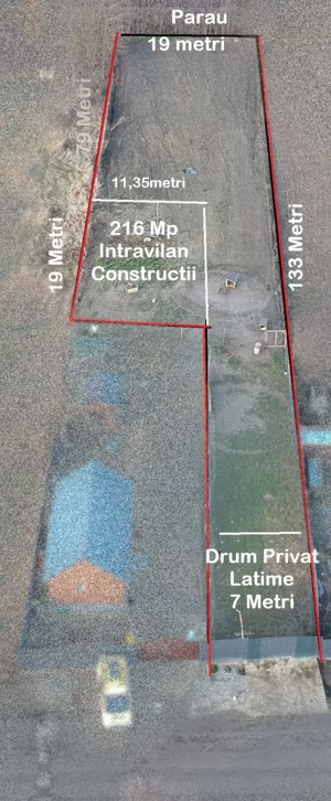 Teren 1.780 mp   Intravilan + Extravilan, drum privat 7 m, utilități la stradă, între case - imagine 2