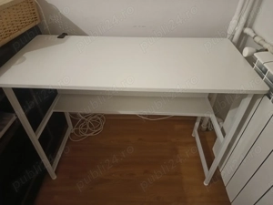 Birou calculator mobilier Nou alb,stil loft,made Polonia, lungime 100 cm x 50 cm  - imagine 3