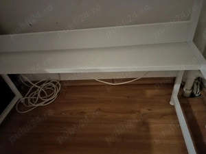 Birou calculator mobilier Nou alb,stil loft,made Polonia, lungime 100 cm x 50 cm  - imagine 4