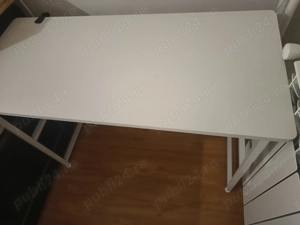 Birou calculator mobilier Nou alb,stil loft,made Polonia, lungime 100 cm x 50 cm  - imagine 5