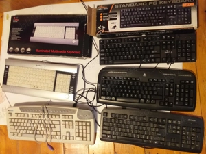 5 tastaturi dif. modele,cu lumini: A4 Tech, Logitech tastatura 