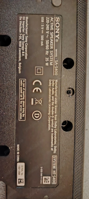 Sistem 2.1 SONY S 400