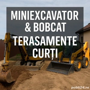 Terasamente, Miniexcavator , Bobcat, sapaturi