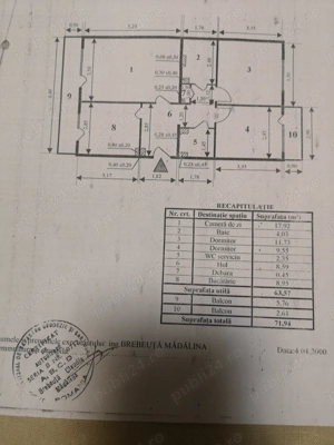Vând apartament cu 3 camere 