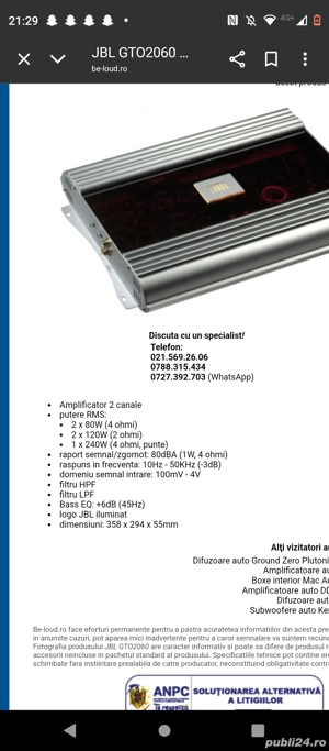vand boxe pasive si stație jbl și subufer jbl 