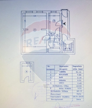 Apartament cu 1 camere de vânzare în zona Armeneasca