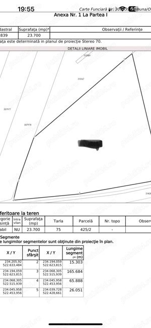 Teren extravilan de vânzare 