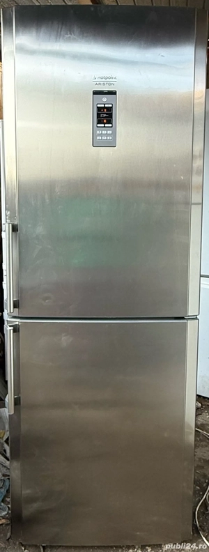 Combina frigorifica HOTPOINT ENBGH 19223 FW, Total No Frost, 450 l, H 195.5 cm, Clasa A+, inox