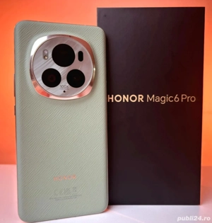 Telefon Honor Magic 6 pro verde, full box, cu memorie, culoare verde.