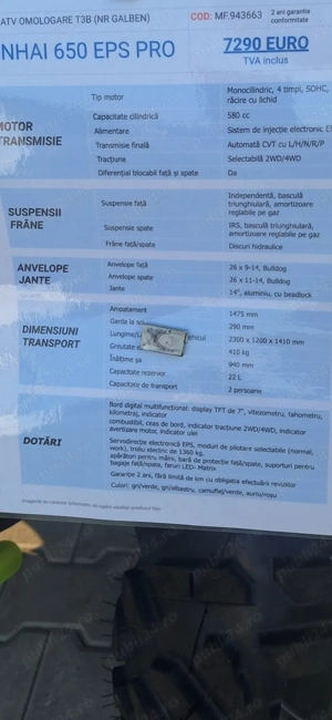 Linhai 650 land force  - imagine 3