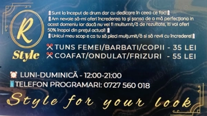 Coafat Tuns Femei Barbati Copii 35-55 lei