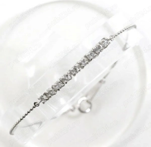Brătară din platina cu diamante naturale de 0,30 ct