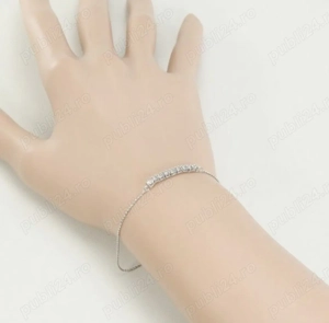 Brătară din platina cu diamante naturale de 0,30 ct - imagine 2