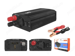 Invertor tensiune 24V 600W cu 2xUSB