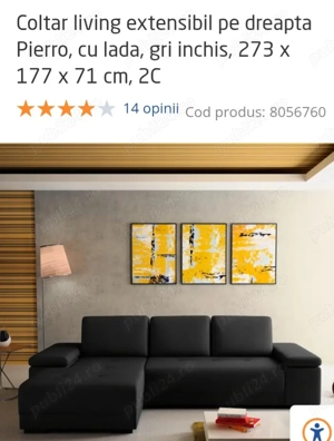 Colțar extensibil cu ladă.