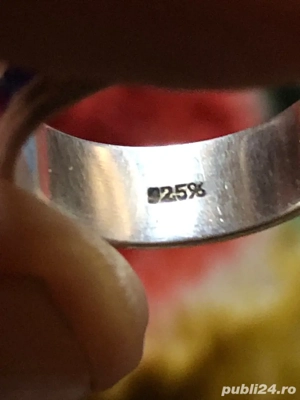 inel de argint 925 cu email cobalt - imagine 3