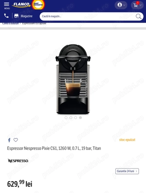 Vand Nespresso type C61 - imagine 3