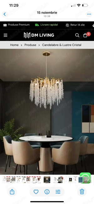 Vând candelabru modern nou