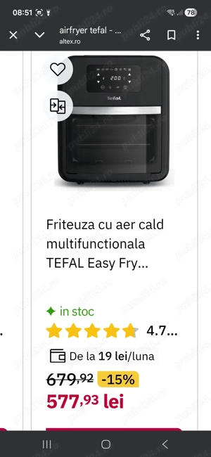 Airfryer TEFAL EASY FRY ...Ca nou!..350 lei - imagine 4