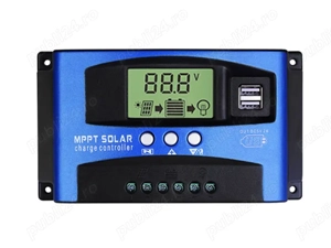 Controler panou solar 12 24V 30A dual USB MPPT